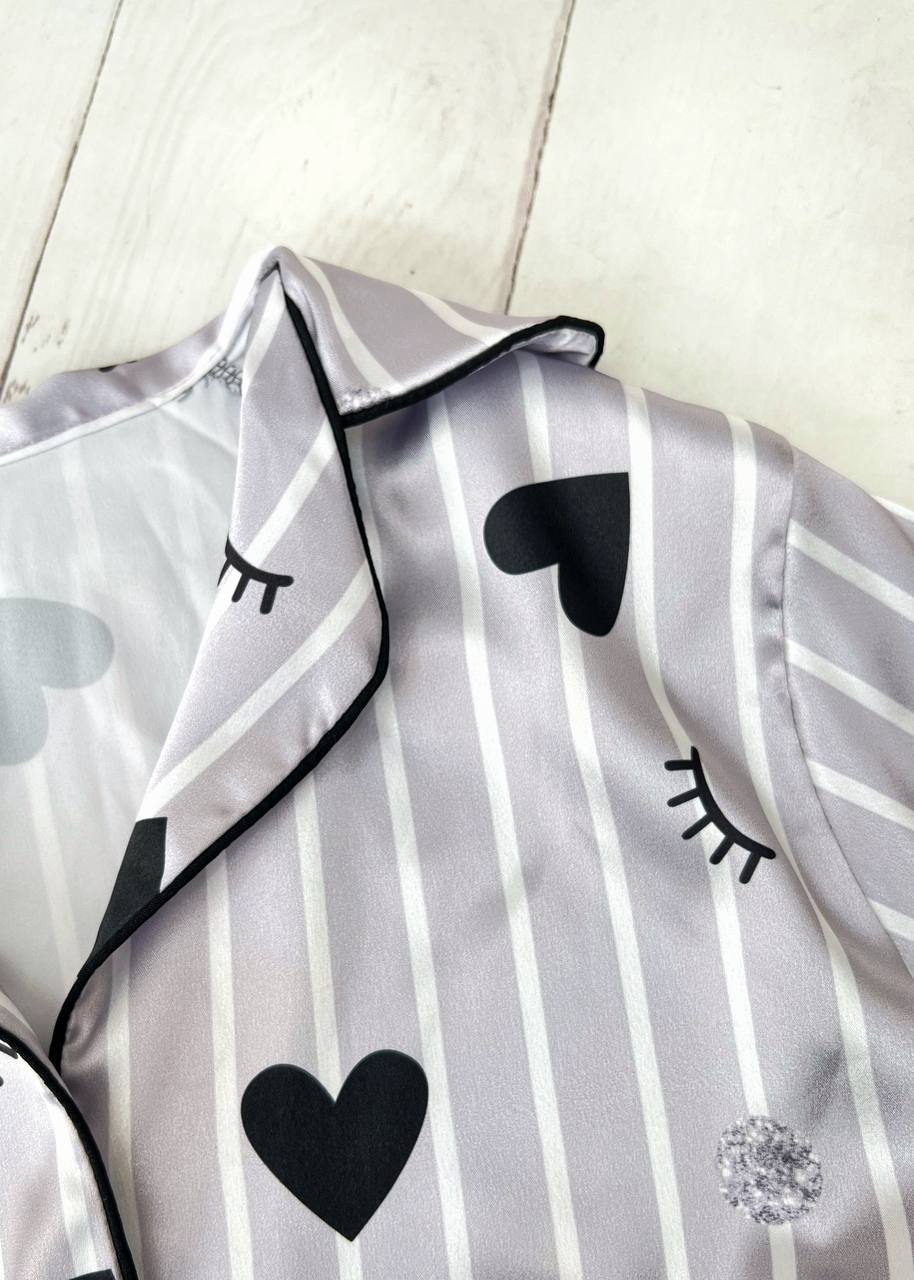 ست پیراهن و شلوار ساتن کد 3263