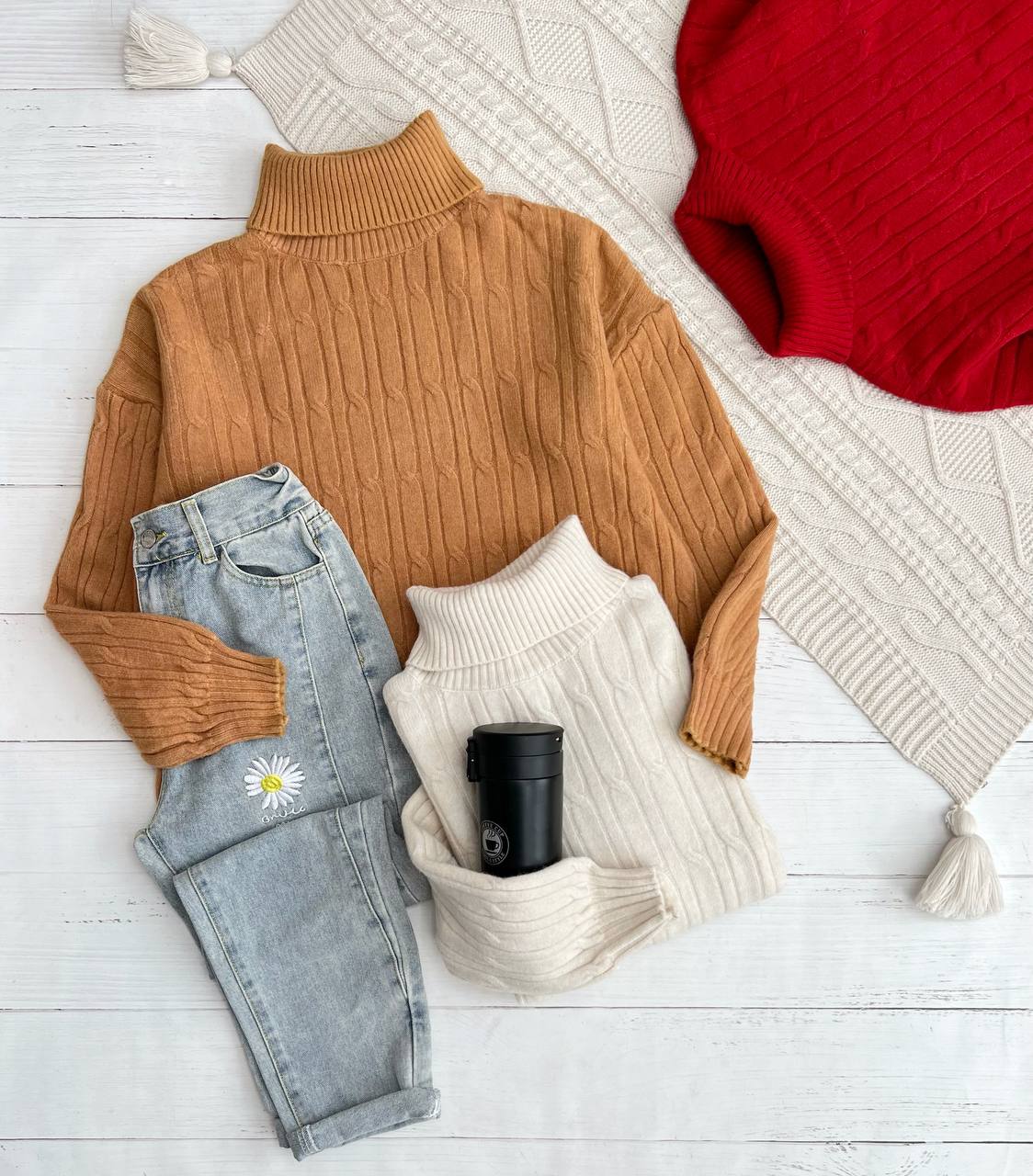 پلیور بافت یقه اسکی کد 3269