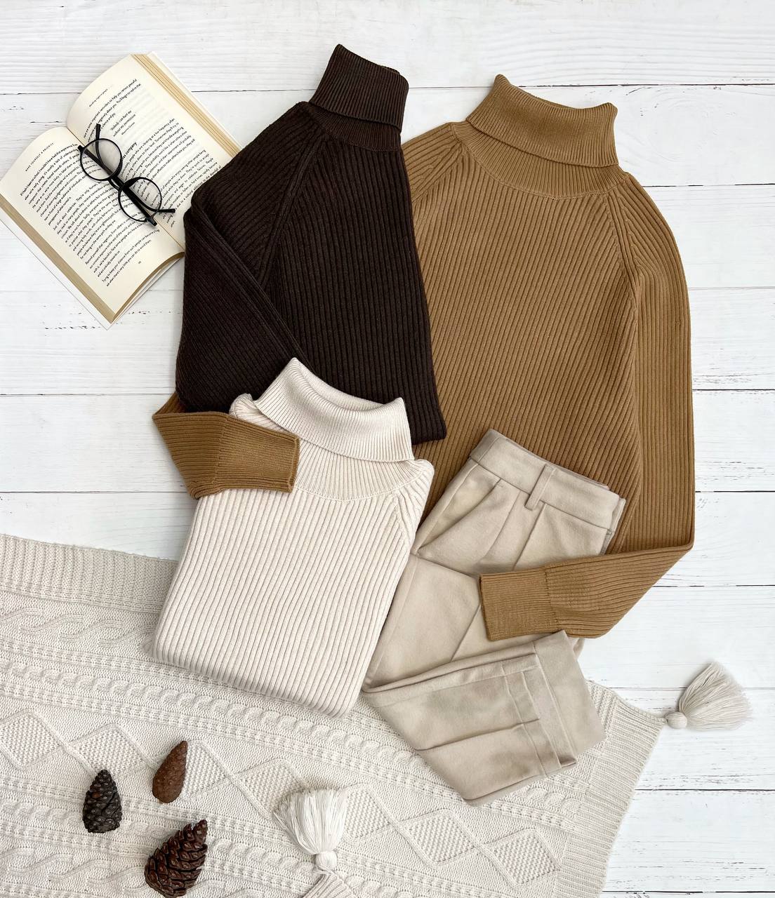 پلیور بافت یقه اسکی بغل هلال کد 3274