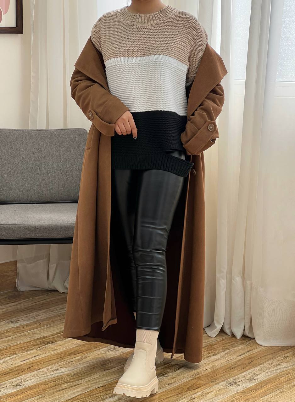 پلیور بافت سه رنگ کد 3275