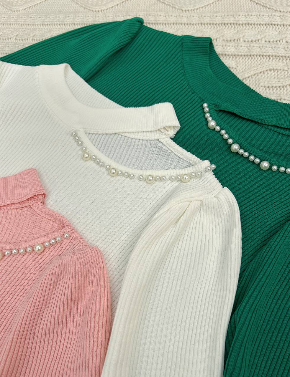 بلوز بافت مروارید کد 3276