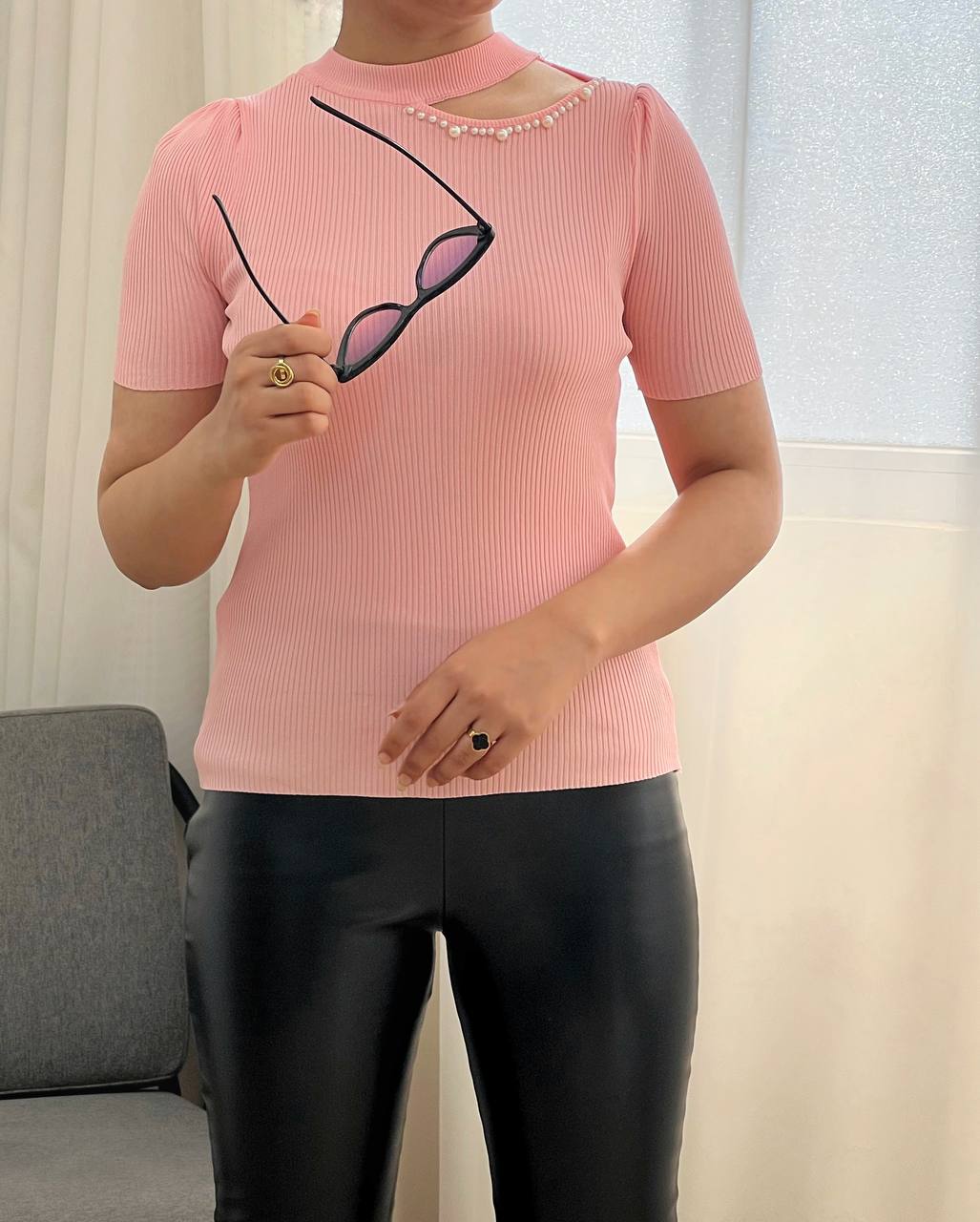 بلوز بافت مروارید کد 3276