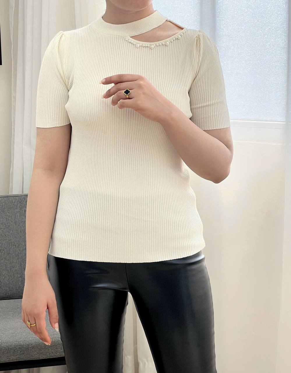 بلوز بافت مروارید کد 3276