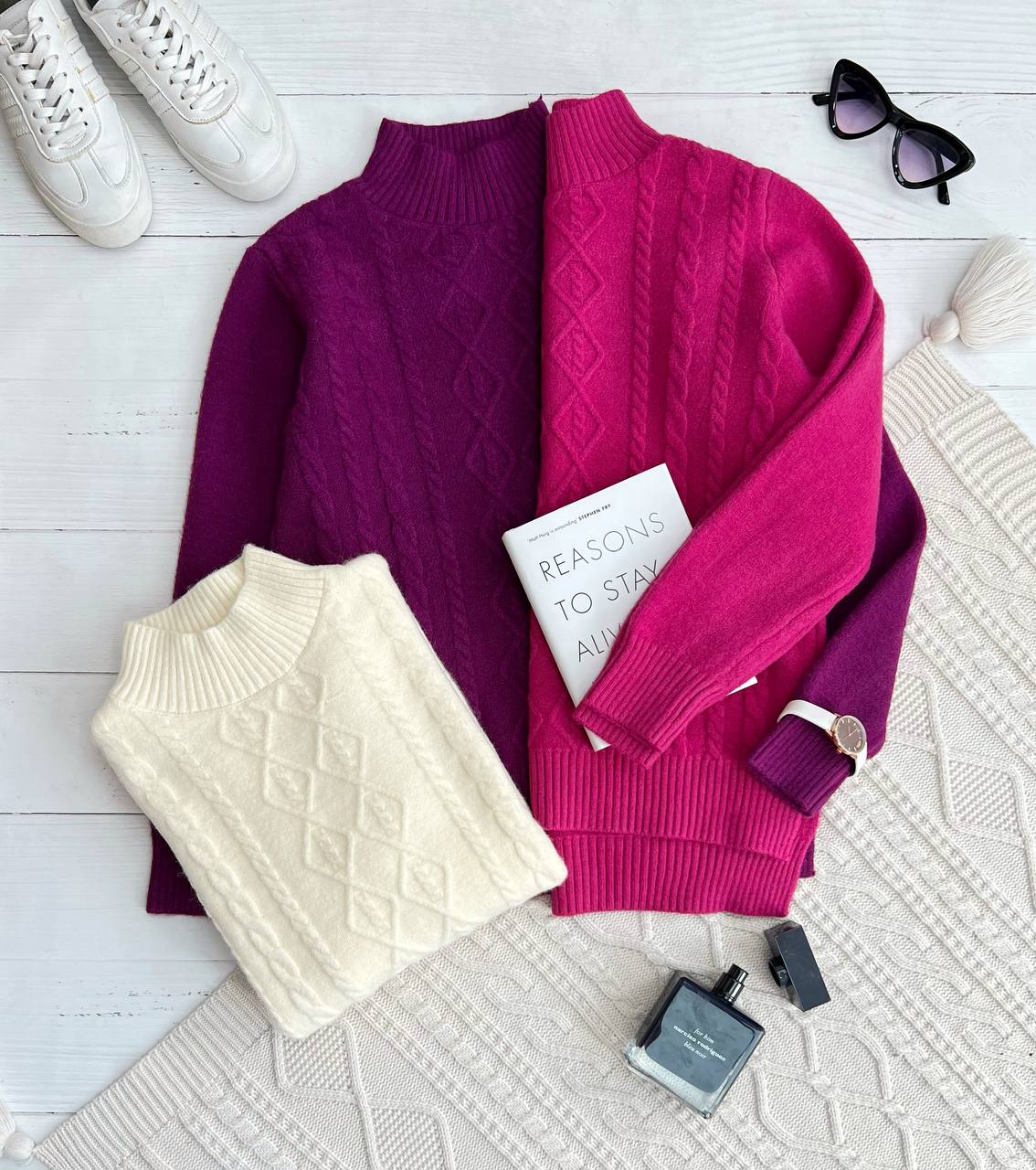 پلیور بافت زنجیری 1 کد 3278