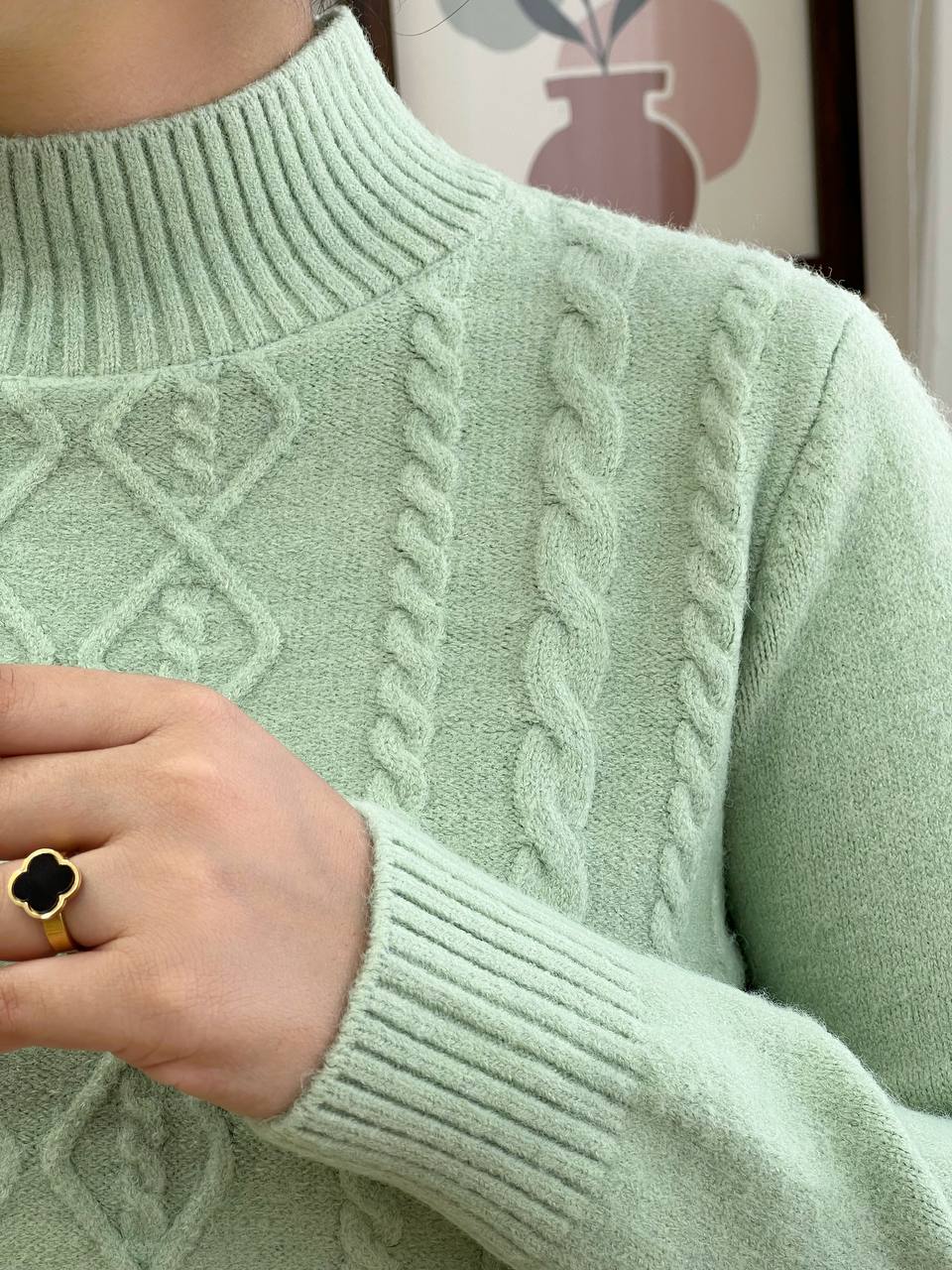 پلیور بافت زنجیری 1 کد 3278