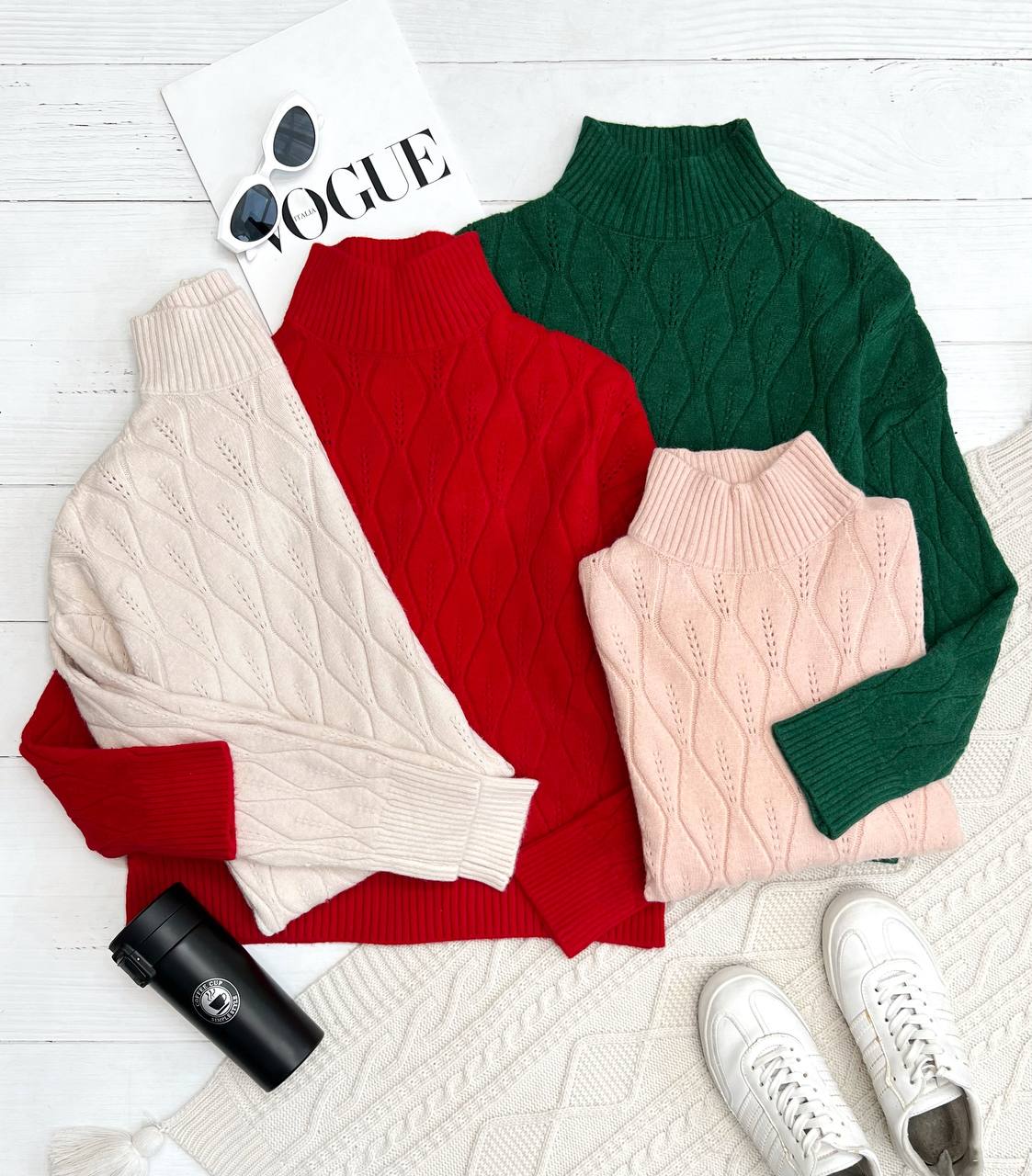 پلیور بافت لوزی کد 3279