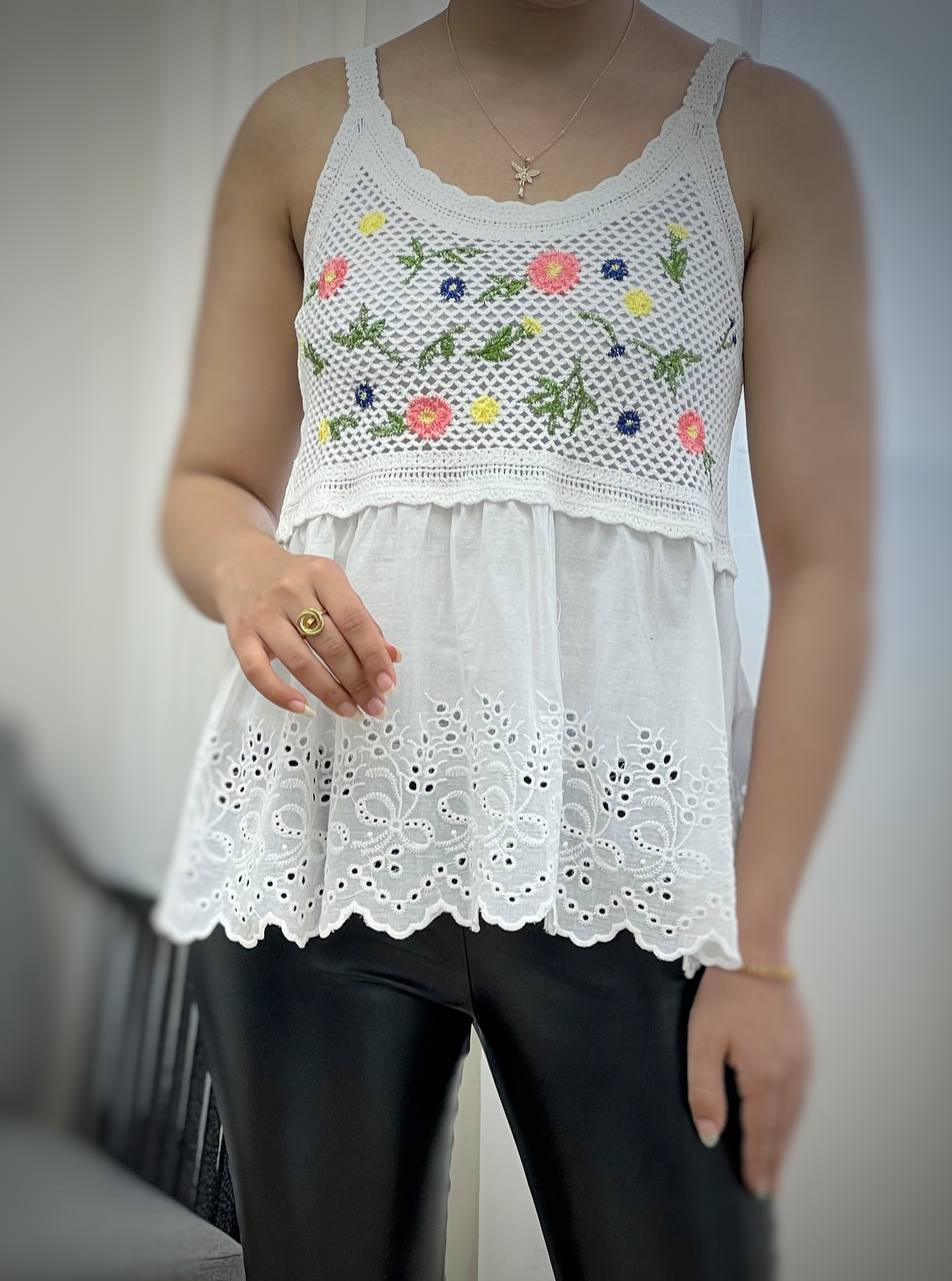 تاپ قلاب بافی خامه دوزی کد 3284