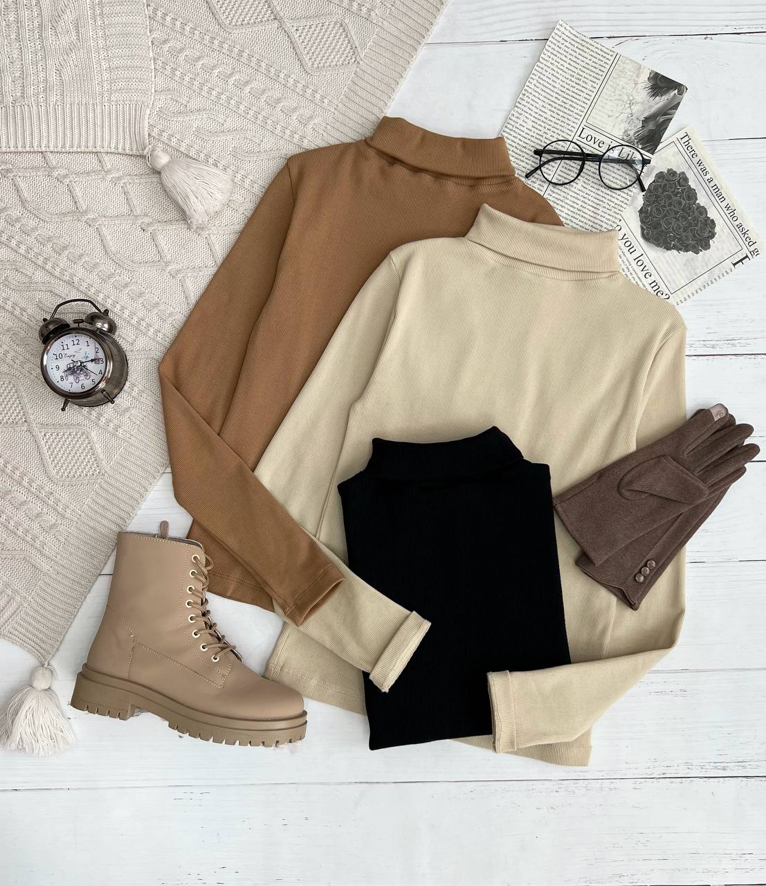 بلوز کبریتی آستین بلند یقه اسکی کد 3287