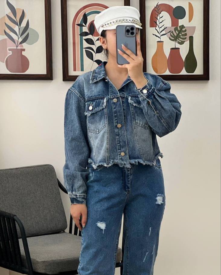 کت جین پایین ریش کد 3289