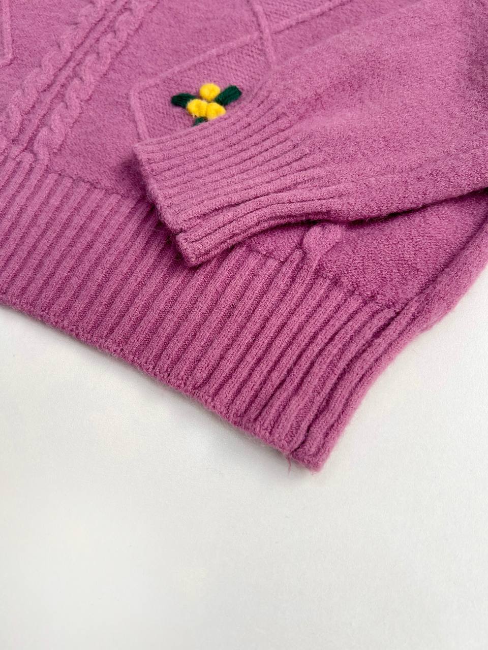 پلیور بافت گل برجسته کد 3293