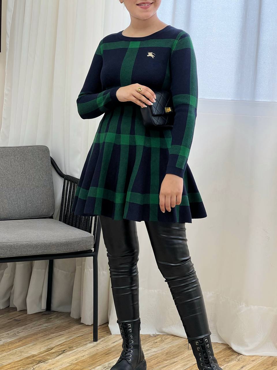 ست پلیور و دامن بافت یلدا کد 3297