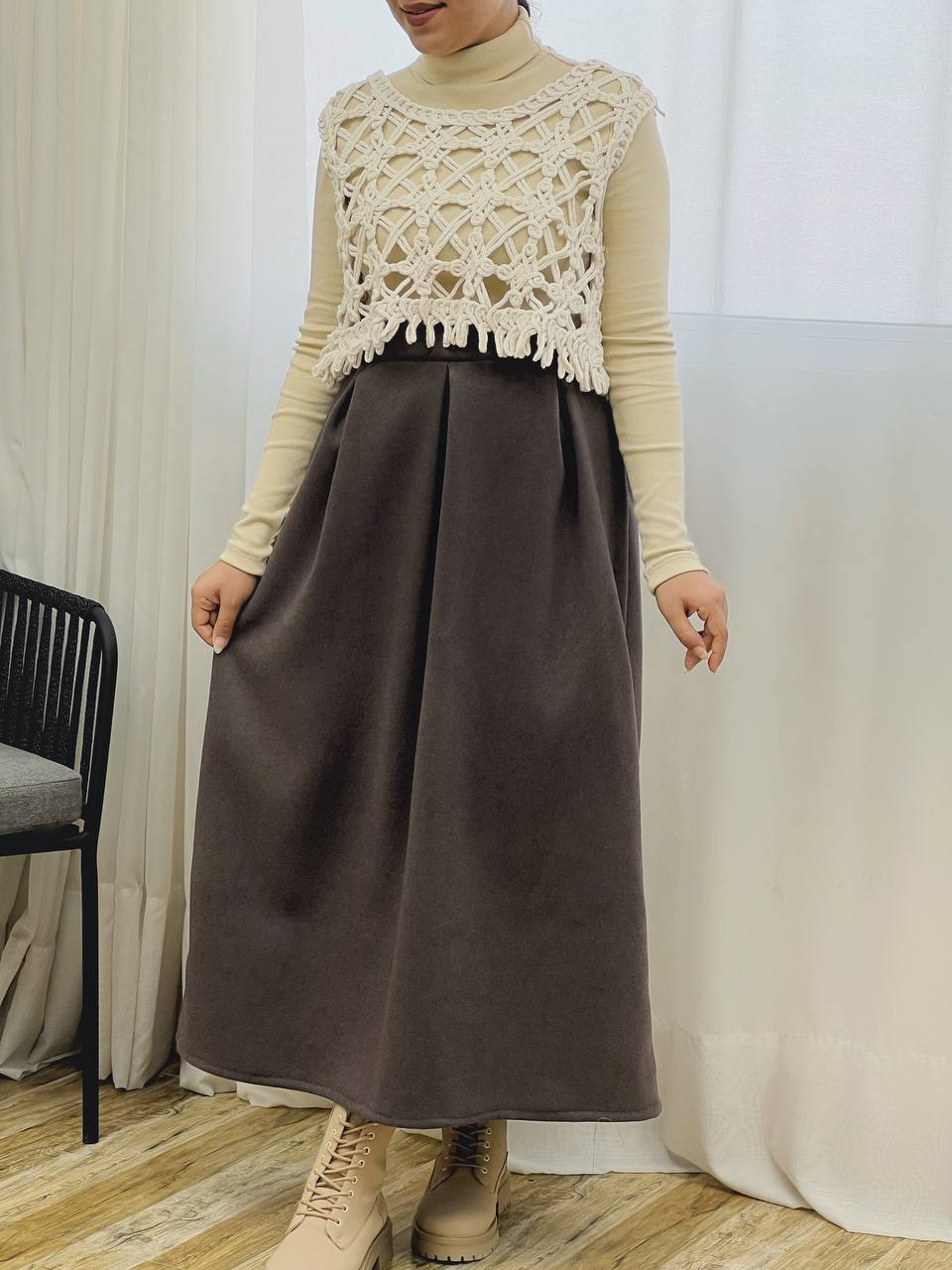 دامن فوتر پیلی دار کد 3300