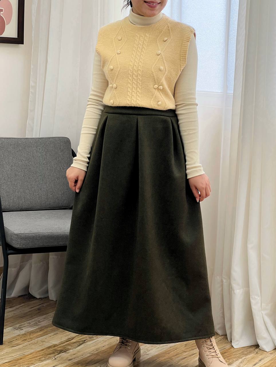 دامن فوتر پیلی دار کد 3300