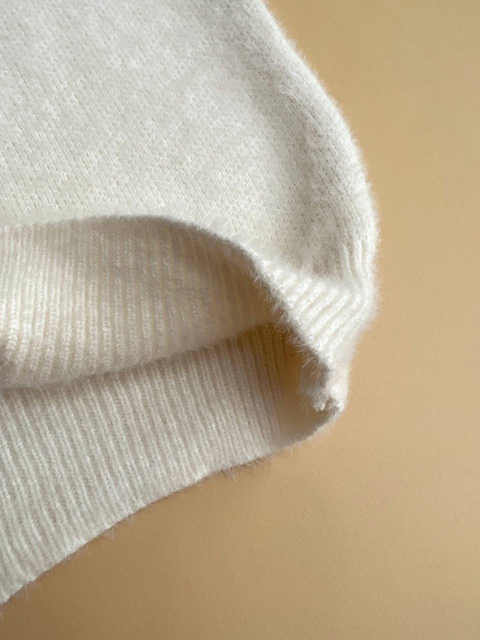 پلیور بافت موهر آستین گلدوزی کد 3303