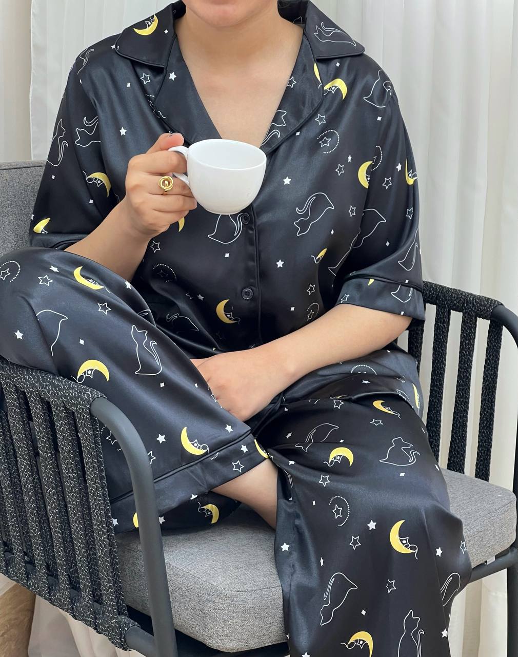 ست پیراهن و شلوار ساتن 7 طرح کد 3305