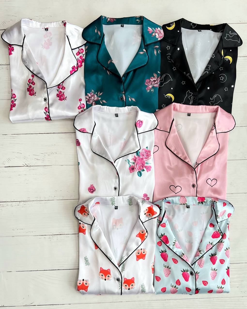 ست پیراهن و شلوار ساتن 7 طرح کد 3305