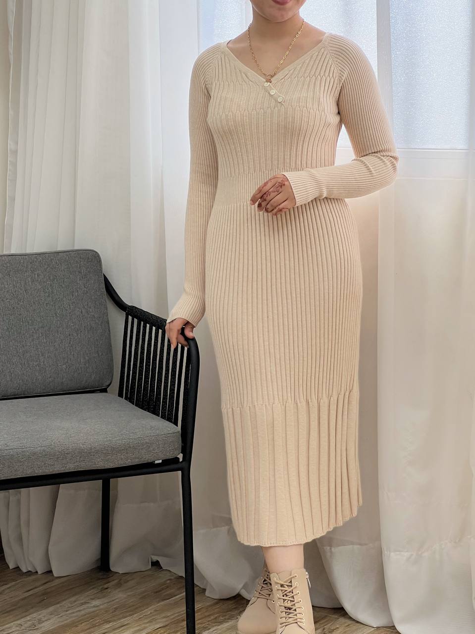 پیراهن بافت بلند کد 3309