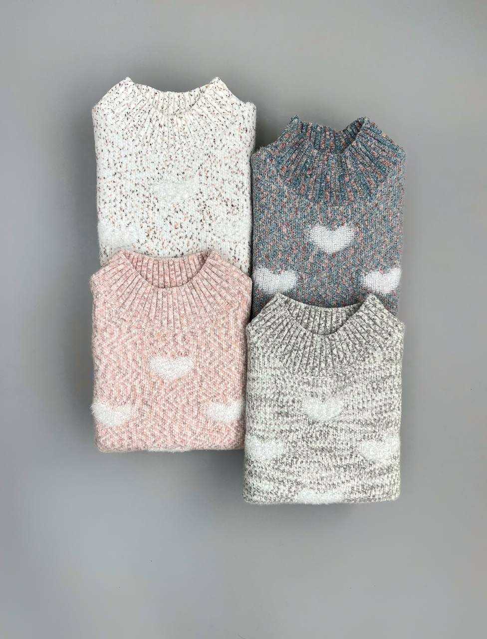 پلیور بافت قلب دار کد 2964