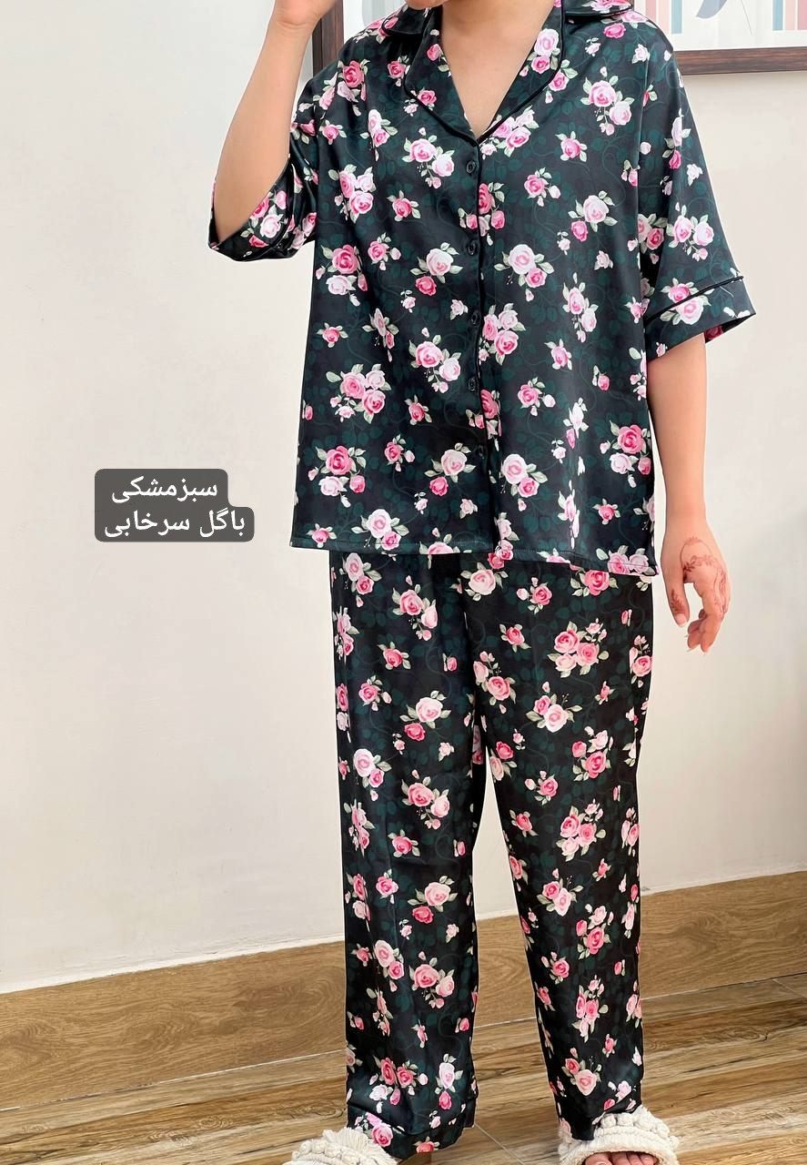 ست پیراهن و شلوار ساتن 7 طرح کد 3305