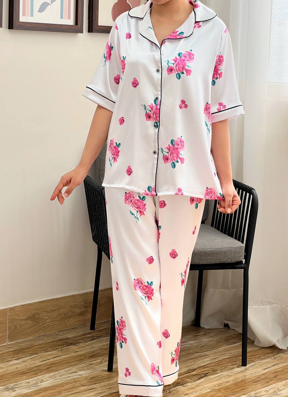 ست پیراهن و شلوار ساتن 7 طرح کد 3305