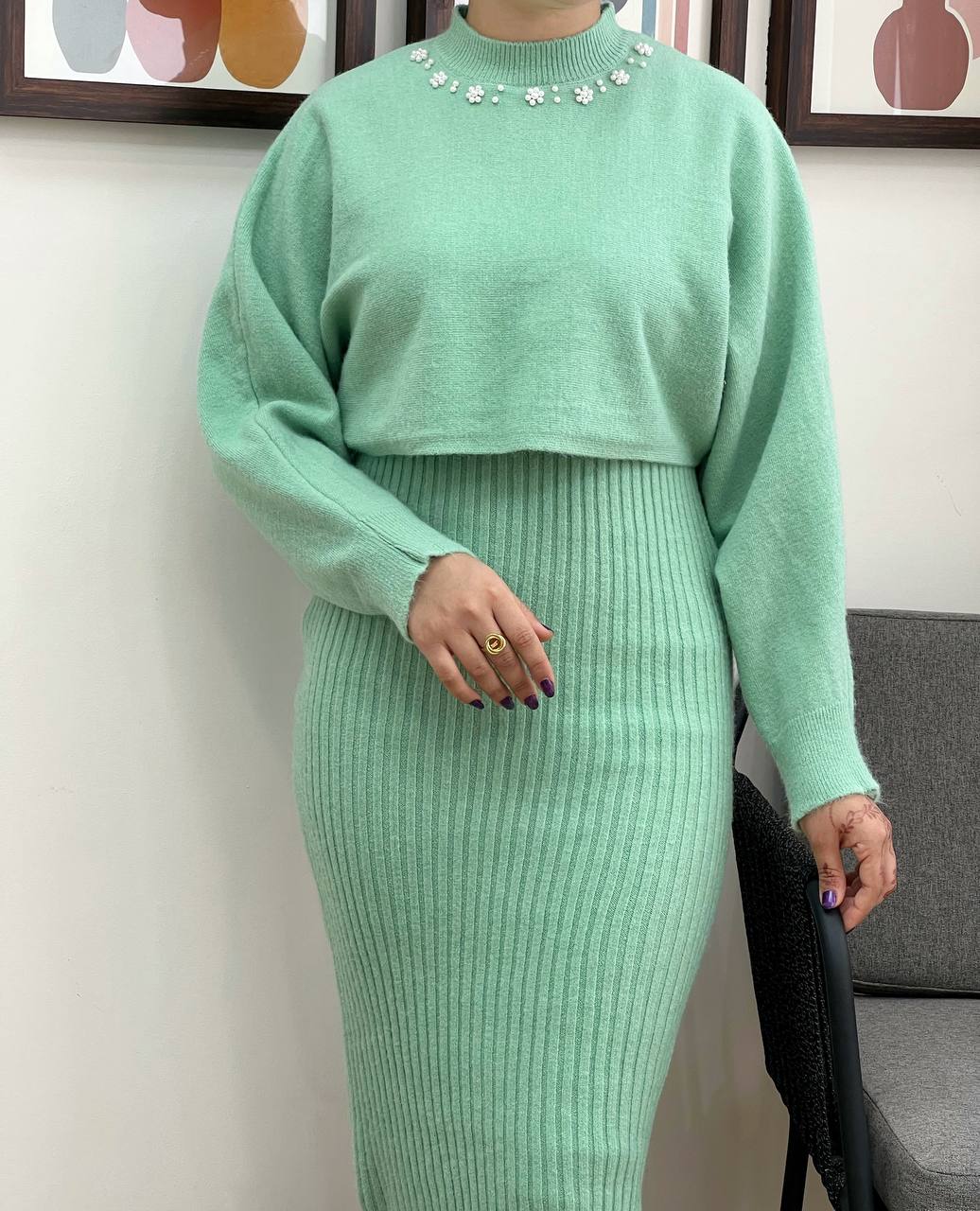 ست دو تیکه سارافن + رویی کد 3312