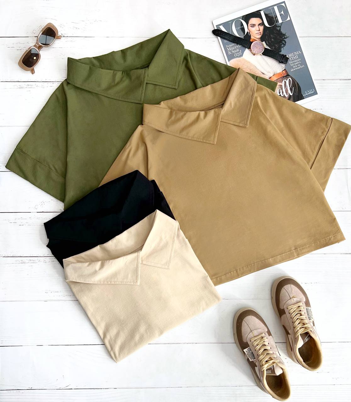 بلوز آستین سه ربع فشن کد 3315