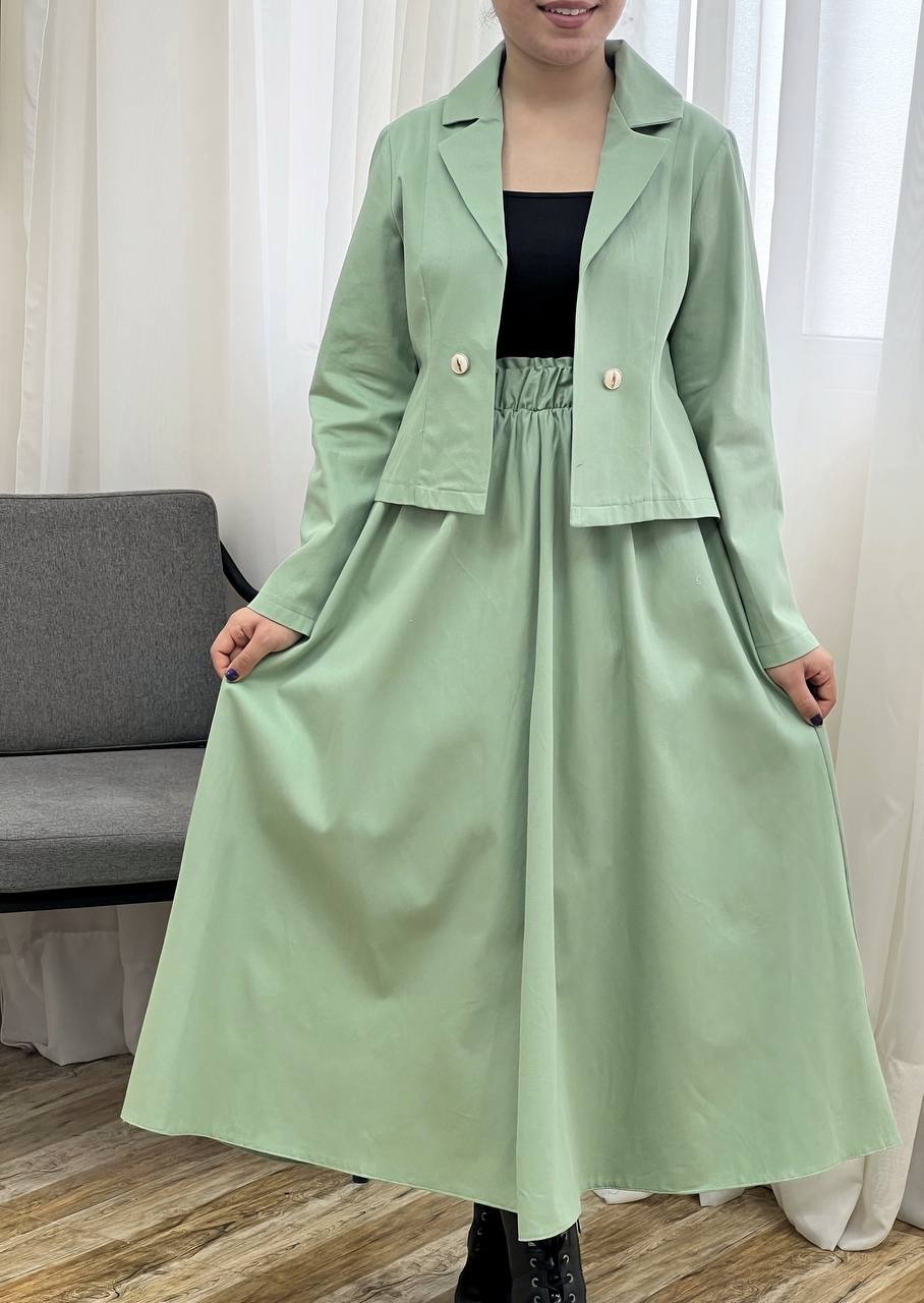 ست کت و دامن کلوش کد 3320