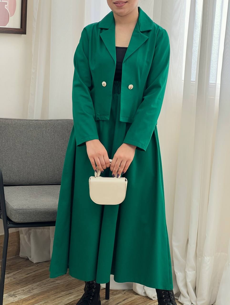 ست کت و دامن کلوش کد 3320