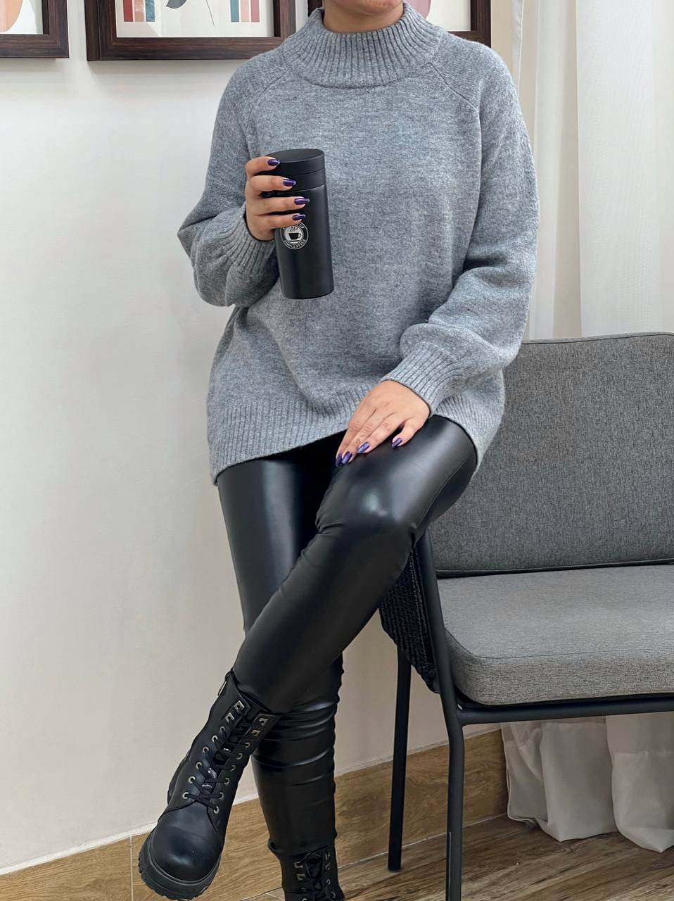 پلیور بافت 5 رنگ آستین پف کد 3323