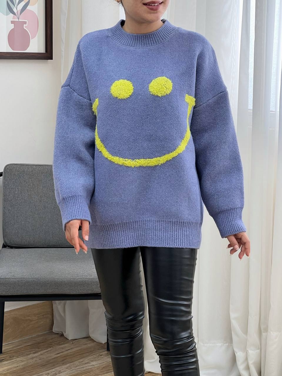پلیور بافت لبخند کد 3327