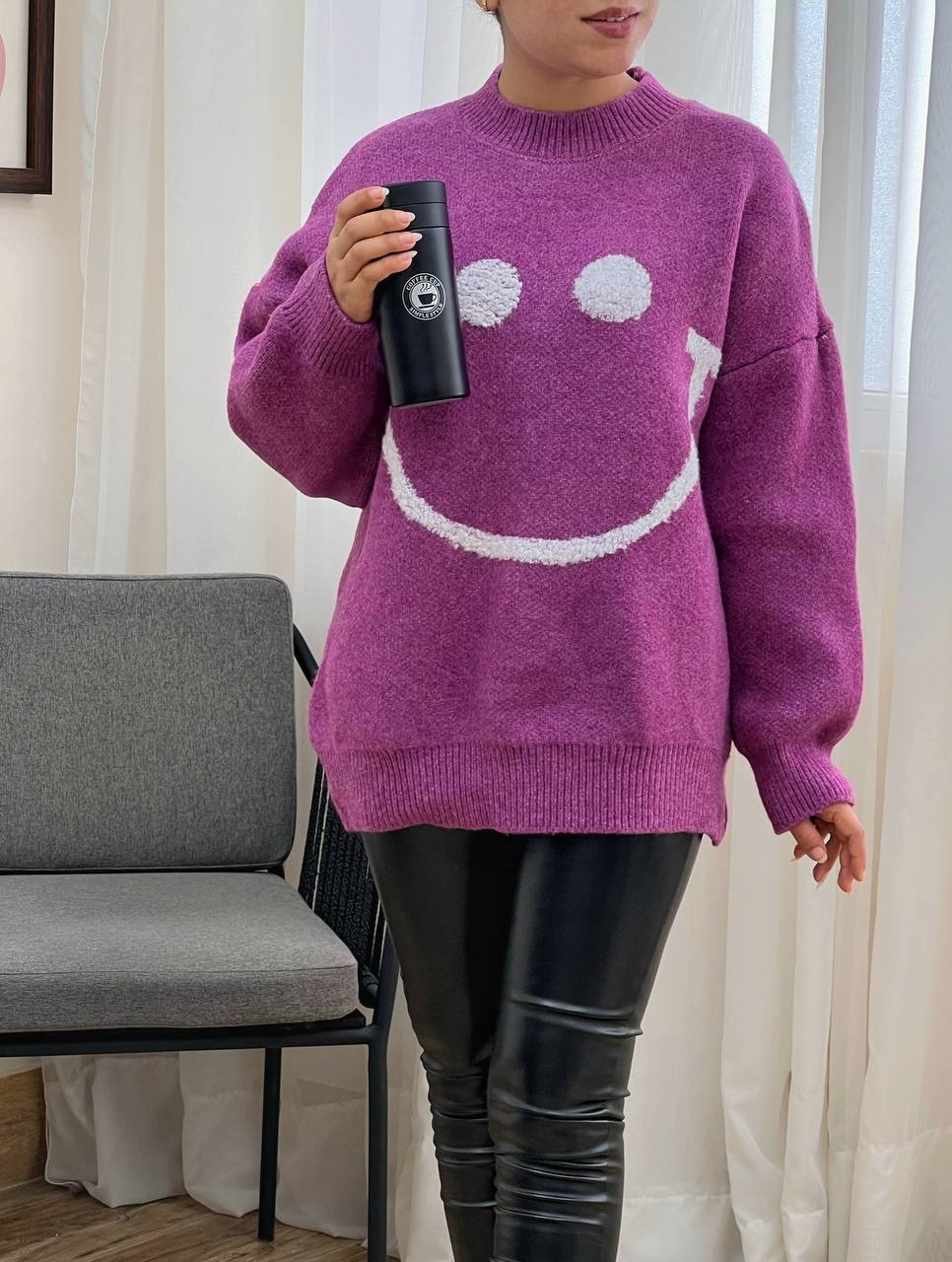 پلیور بافت لبخند کد 3327