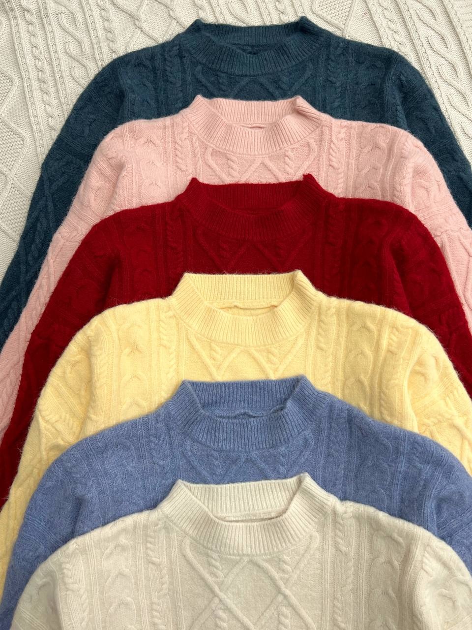پلیور بافت 6 رنگ یقه گرد کد 3328