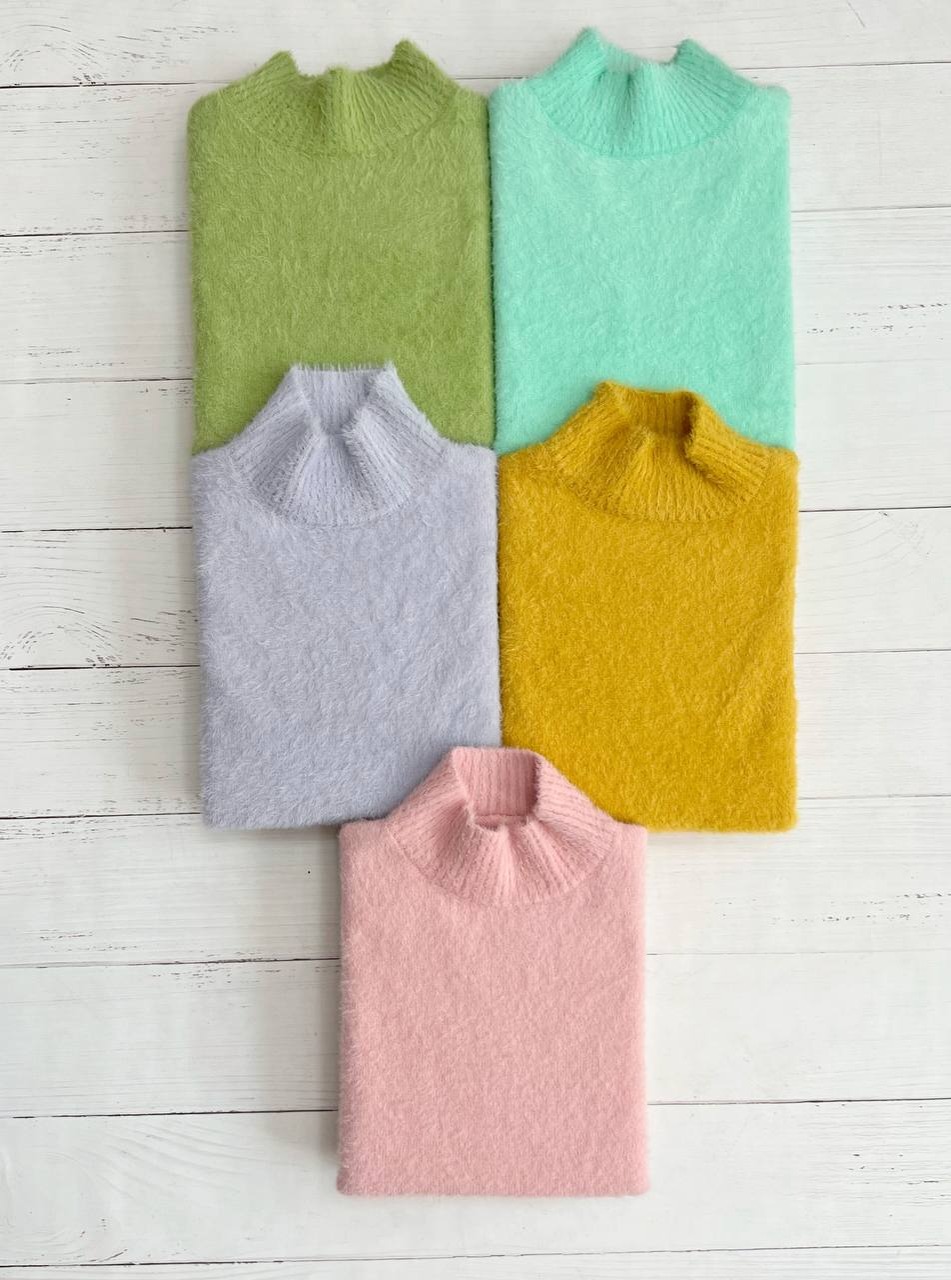 پلیور بافت موهر آستین گلدوزی کد 3329