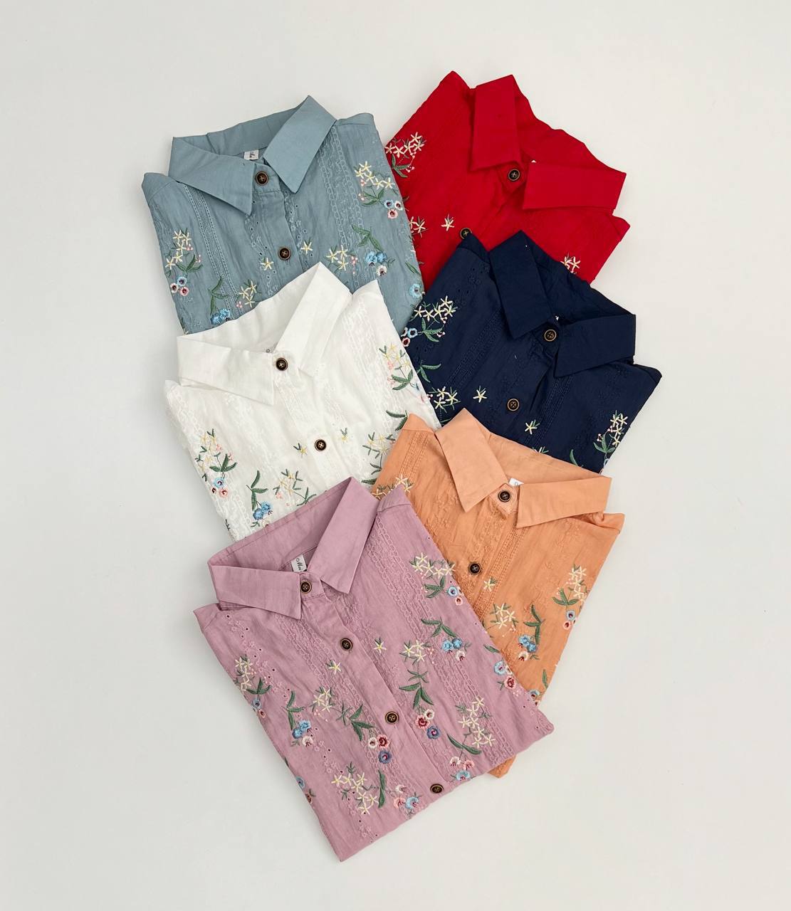 شومیز نخ خامه دوزی وگلدوزی شده کد 3330