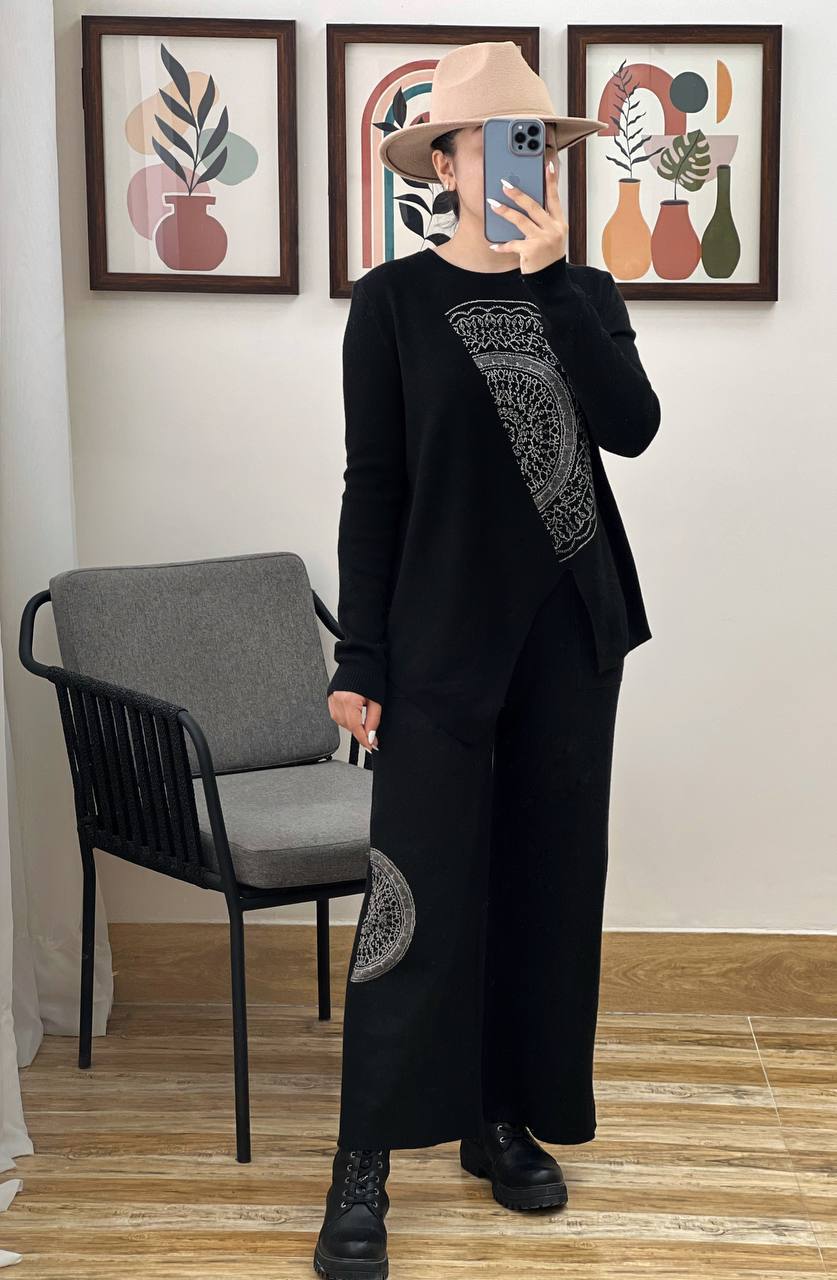 ست پلیور و شلوار بافت کد 3333