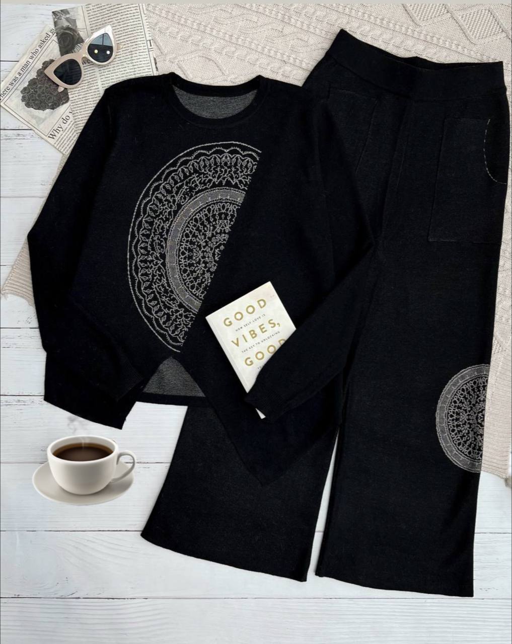 ست پلیور و شلوار بافت کد 3333