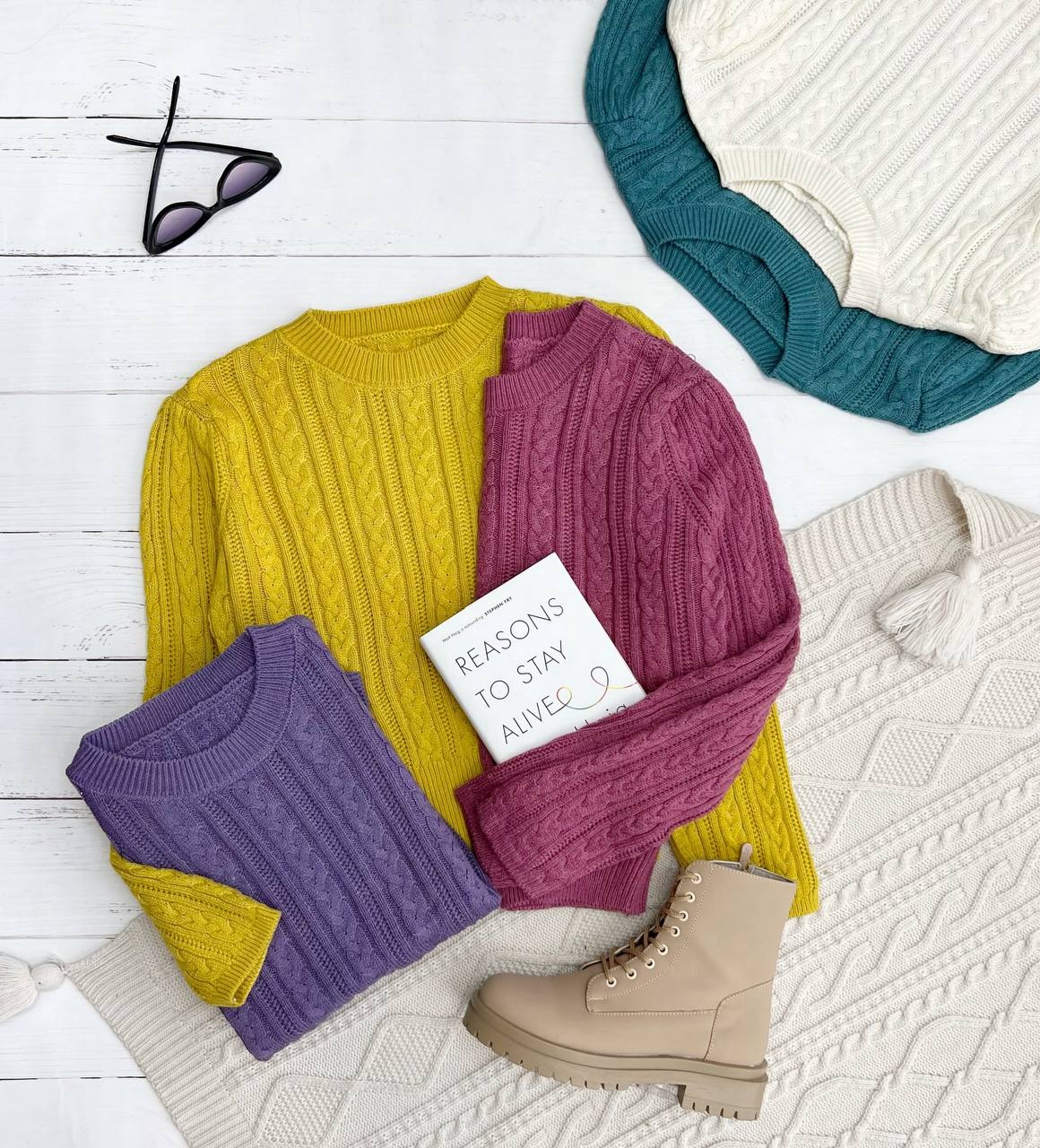 پلیور بافت رنگی کد 3336