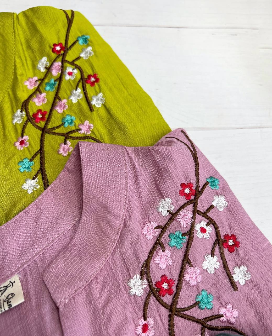 شومیز جلو دکمه گلدوزی کد 3340