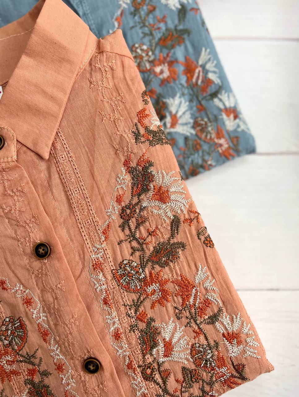 شومیز نخ خامه دوزی گلدوزی مدل 2 کد 3344