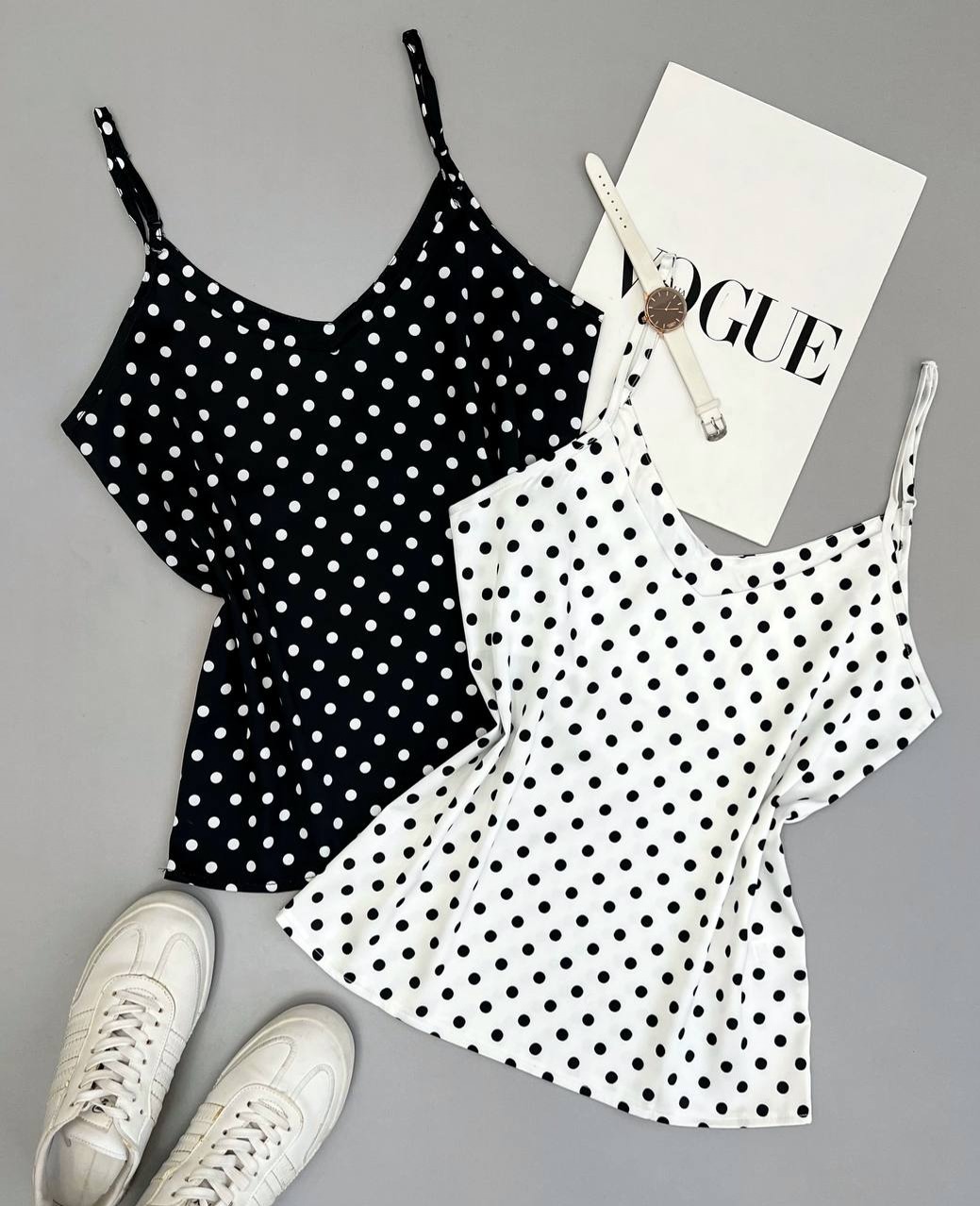 تاپ ساتن خالخالی کد 3346