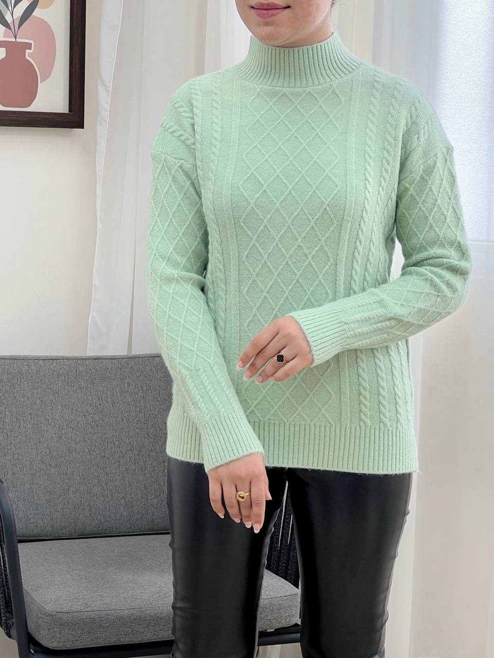 پلیور بافت زنجیری مدل 3 کد 3353