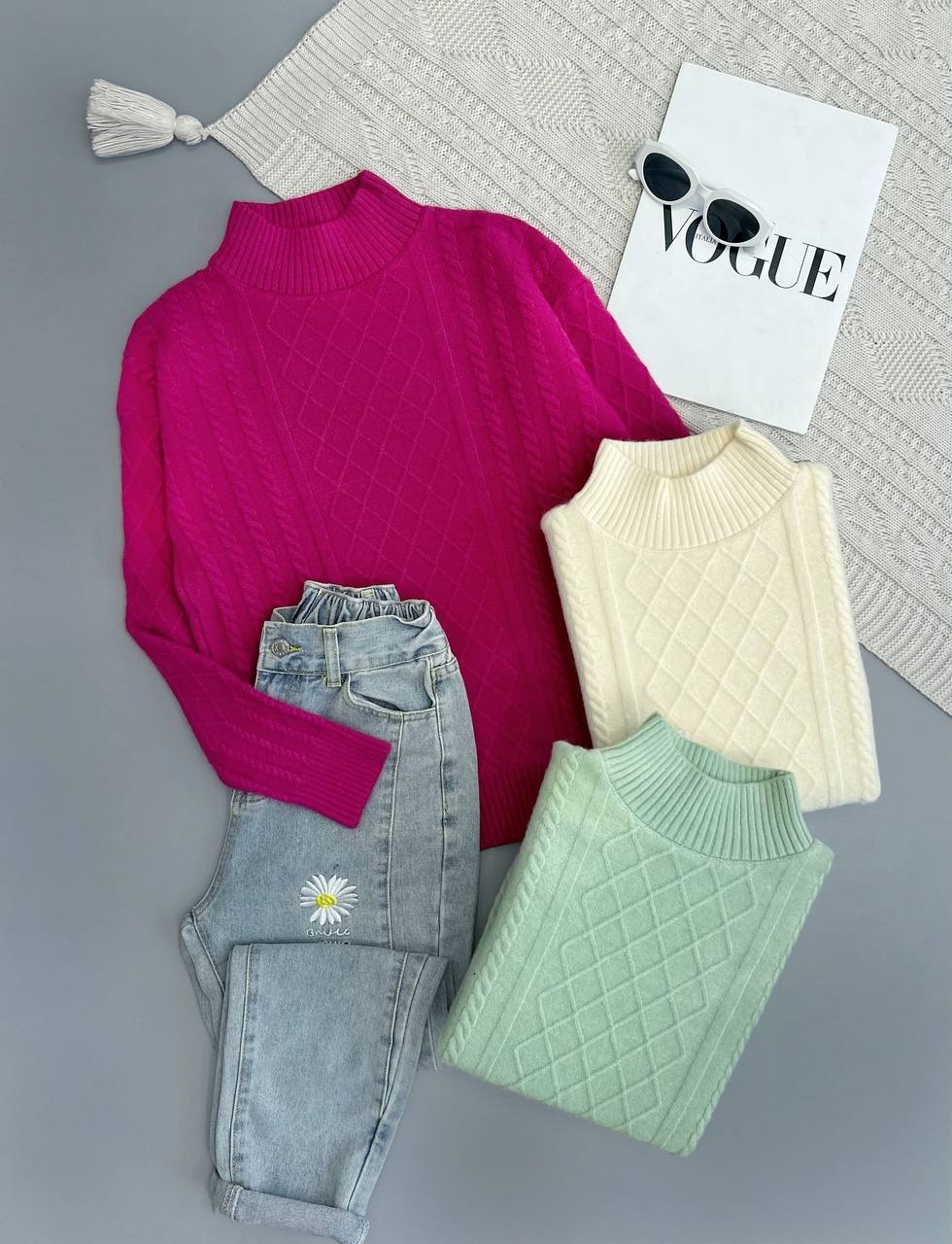 پلیور بافت زنجیری مدل 3 کد 3353