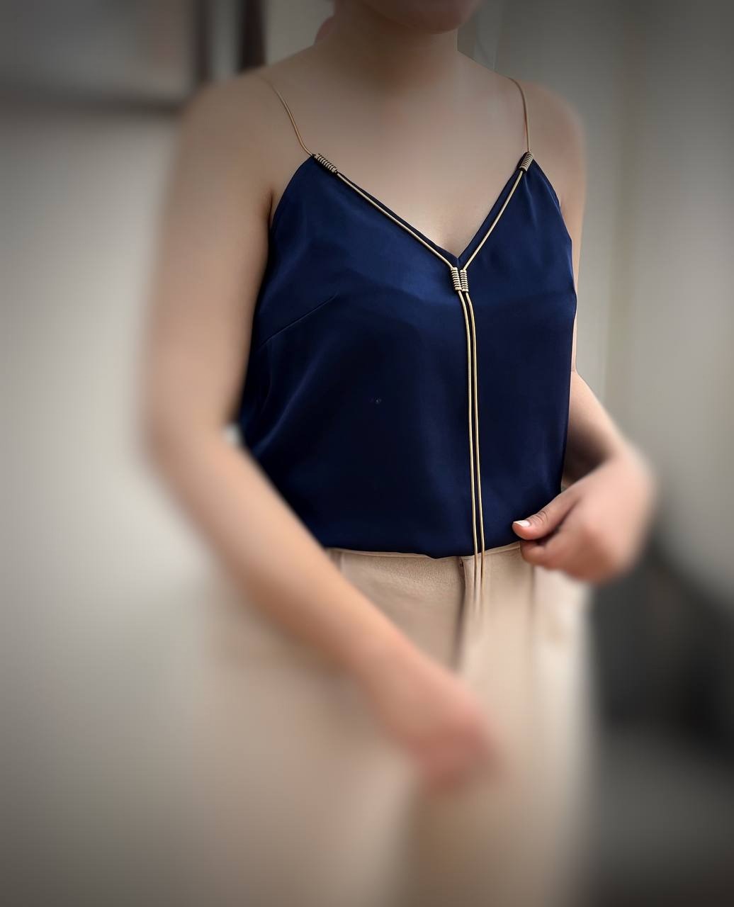 تاپ بند زنجیری دو رنگ کد 3354