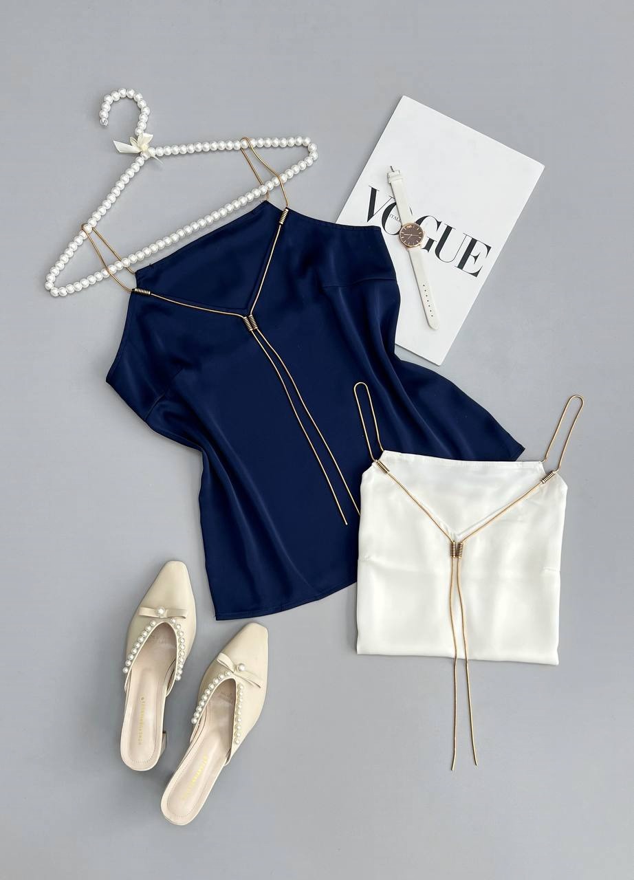 تاپ بند زنجیری دو رنگ کد 3354