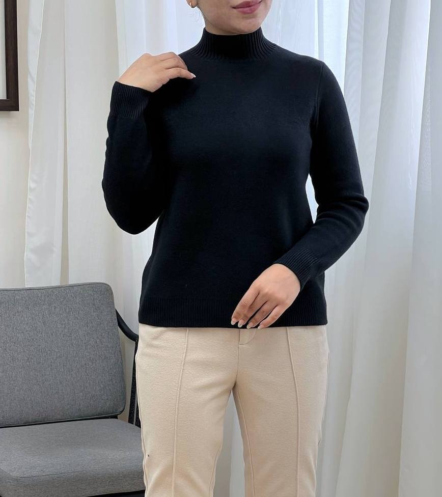 پلیور بافت مشکی داخل تمام خز کد 3356