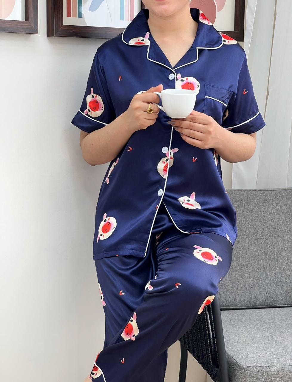 ست سه تیکه ساتن کد 3358