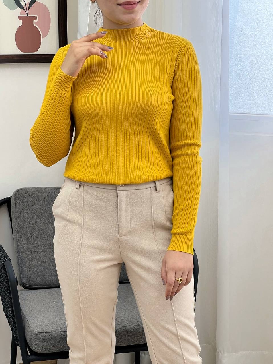 پلیور بافت ساده کد3361