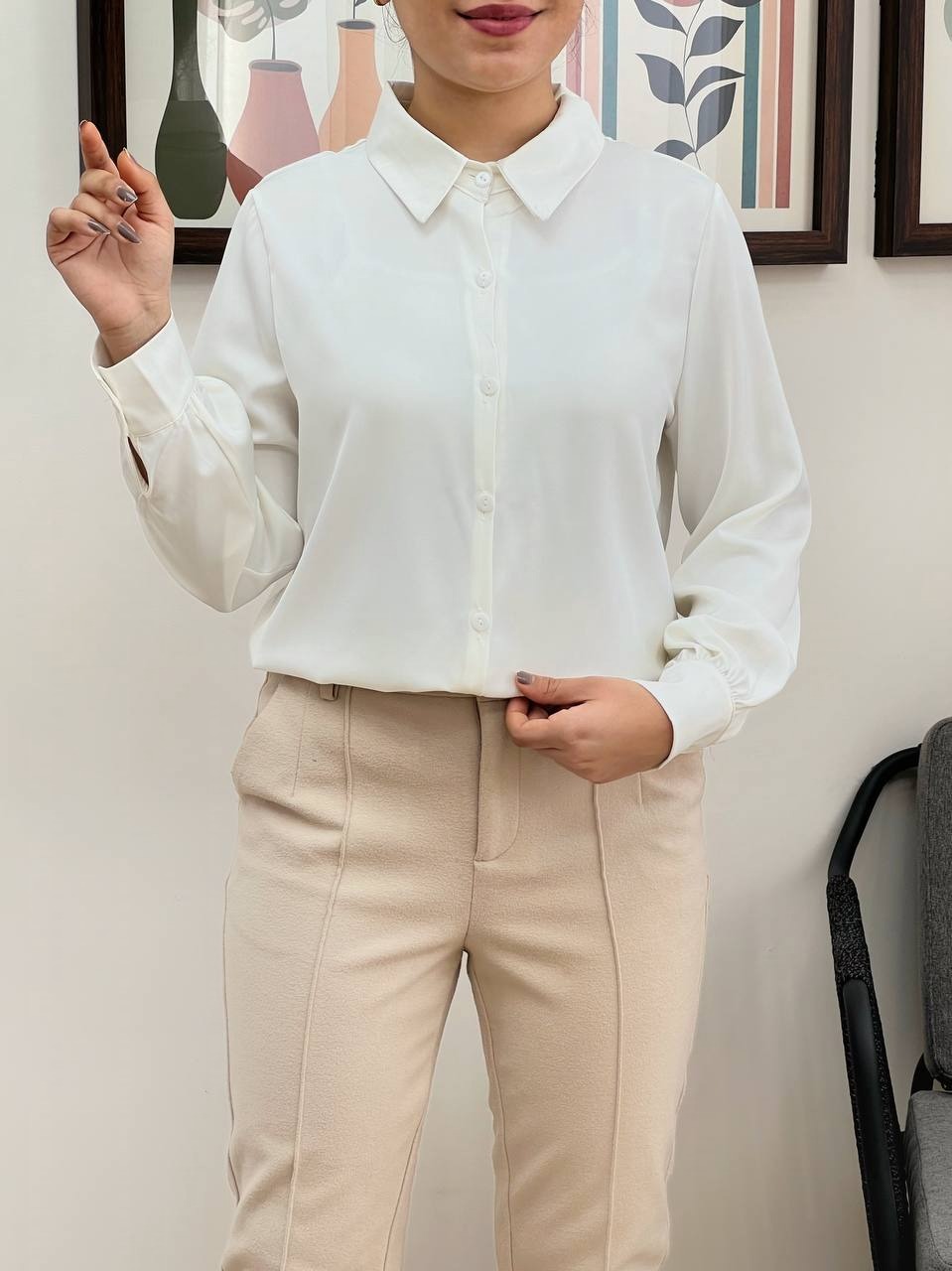 شومیز کرپ بیسیک کد 3364