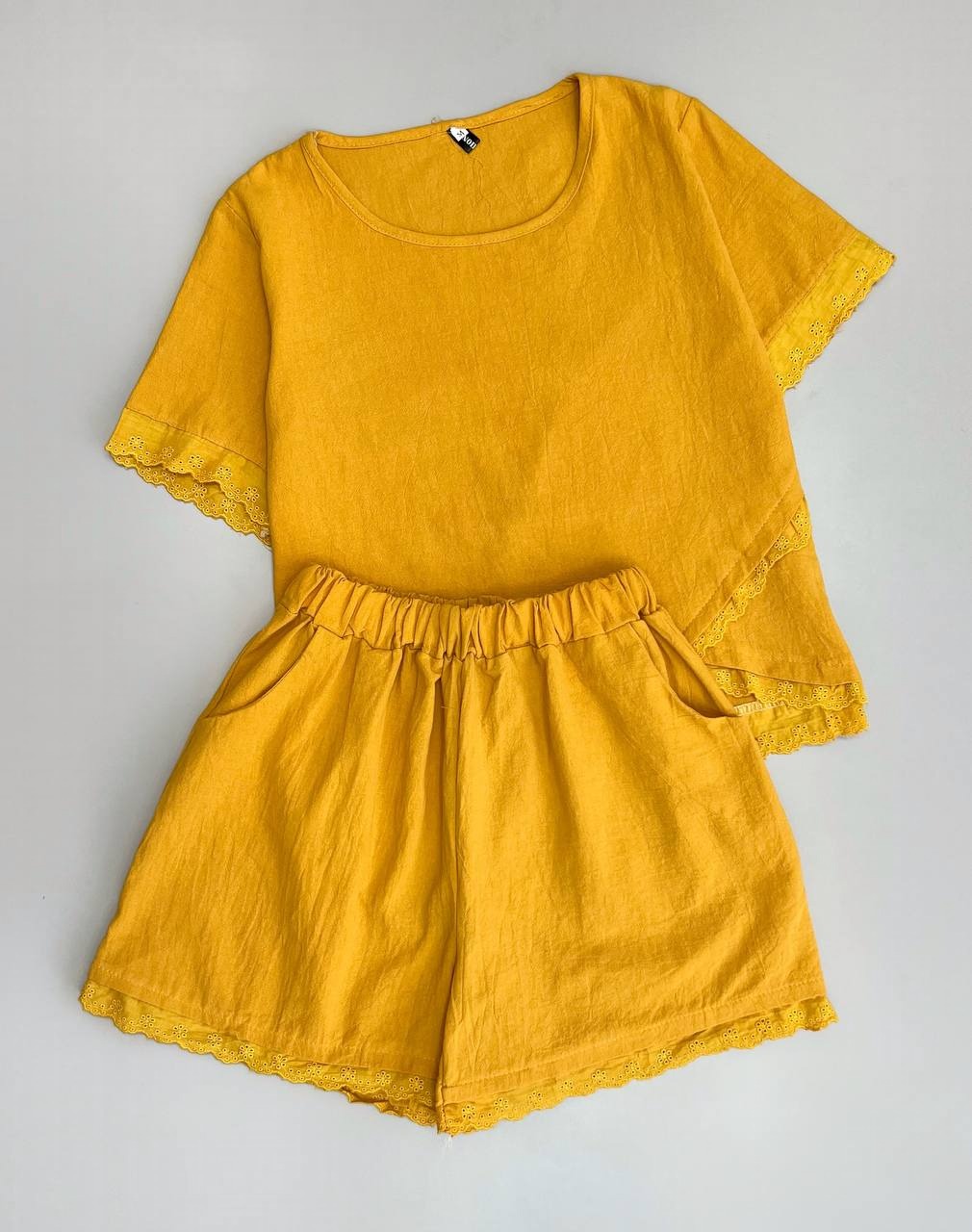 ست بلوز و شلوارک کنف کد 3367