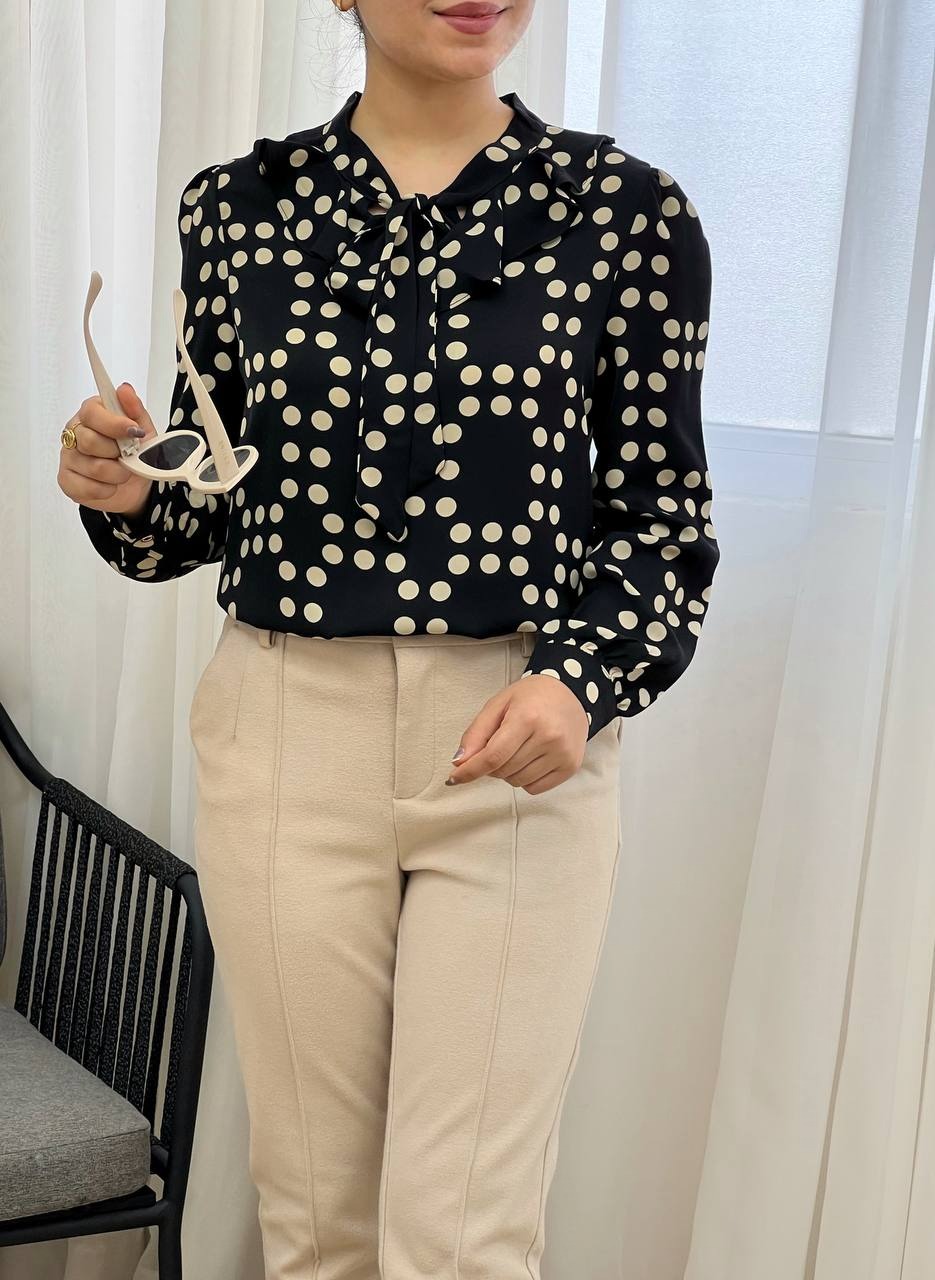 شومیز خالخالی کرواتی کد 3370